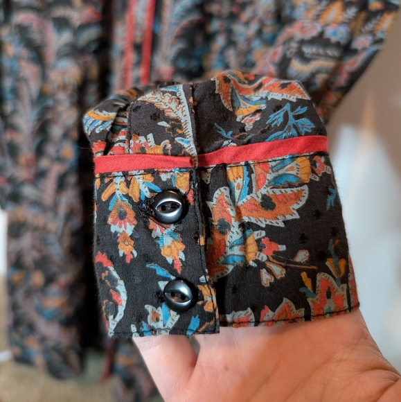 Holding Horses Anthropologie Escalante Shirt Dress Sz 00 Rodeo Western Prairie - Picture 4 of 16